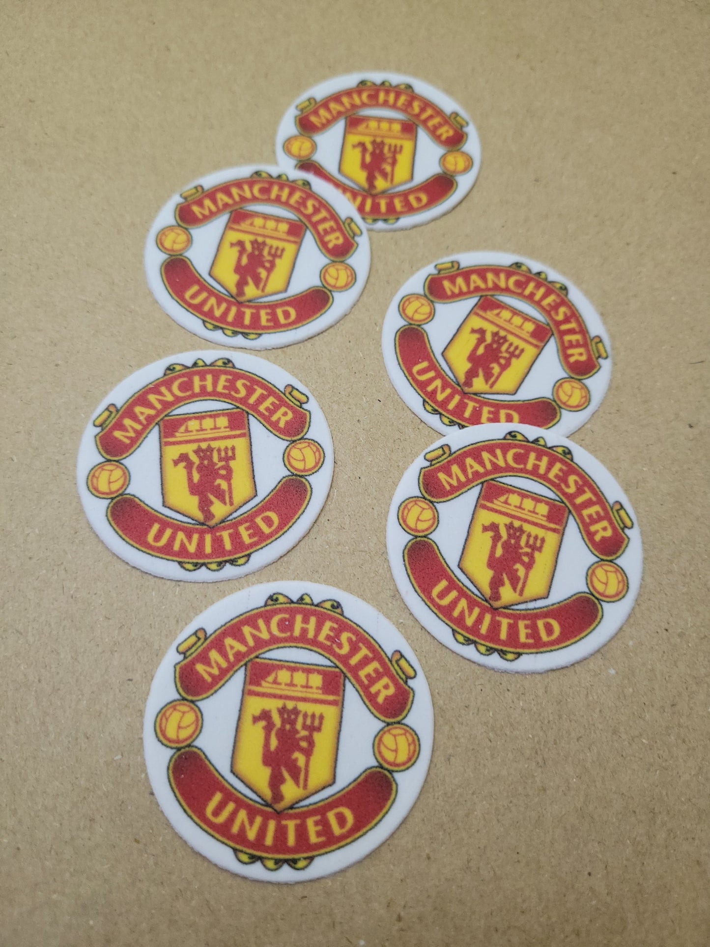 Soccer Theme Manchester United Toppers 6s Edible Cake Decorations