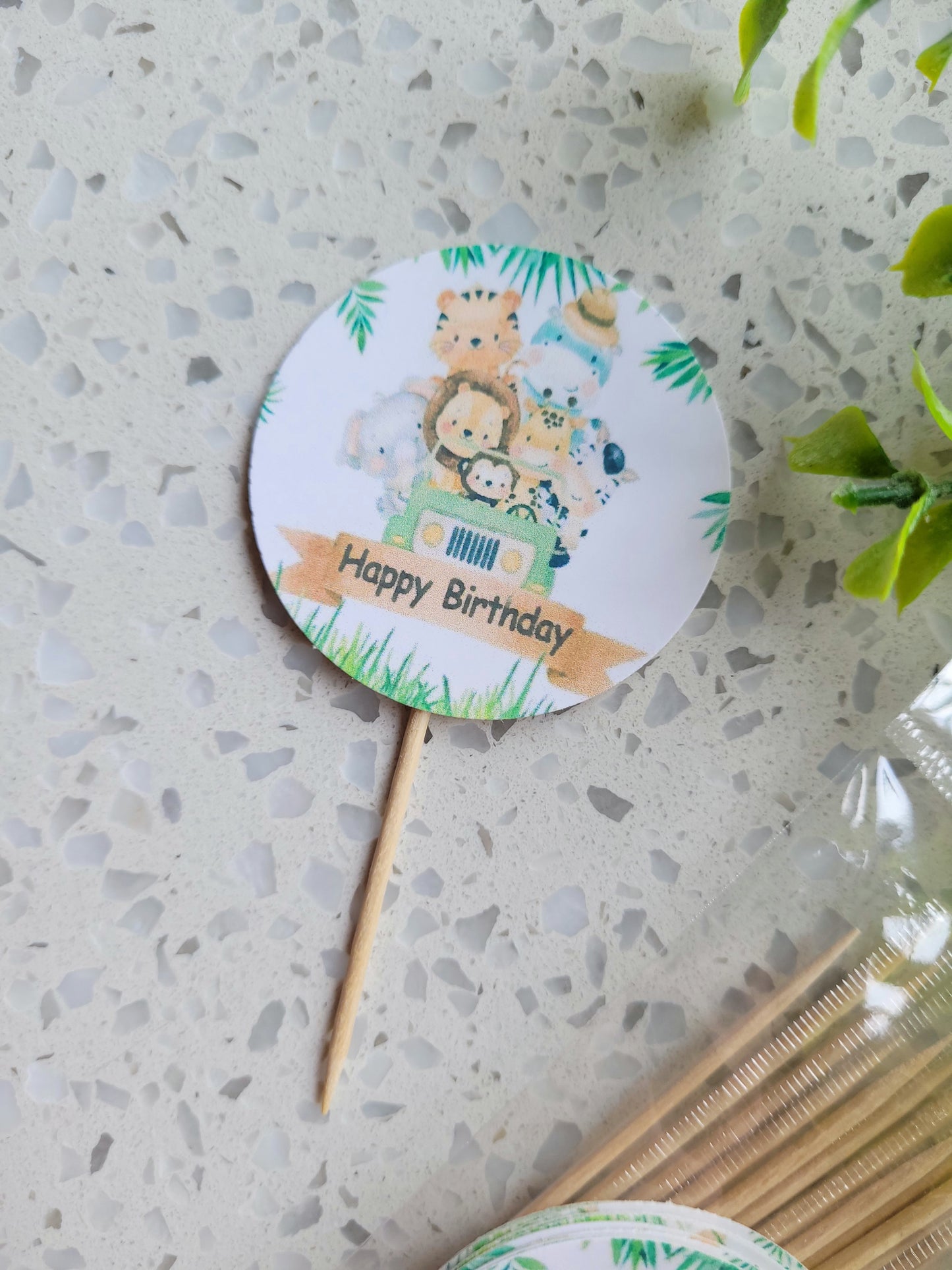 Paperboard Toppers Wild Safari Animals 12s #01