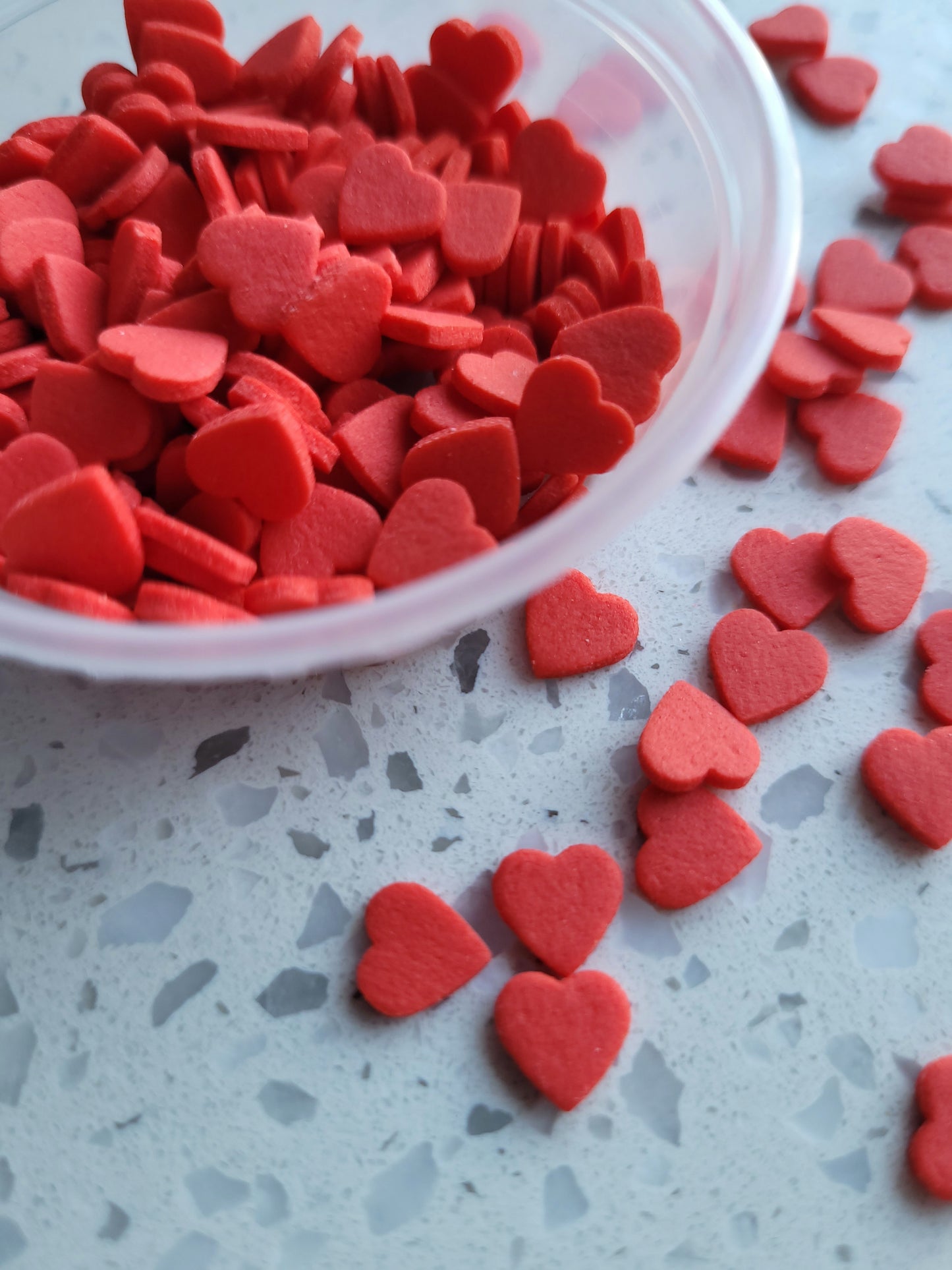 Confetti Cake Sprinkles Hearts - Red 20g