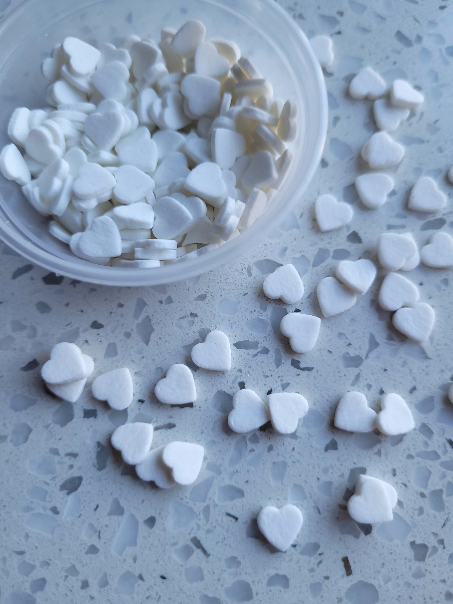 Confetti Cake Sprinkles Hearts - White 20g