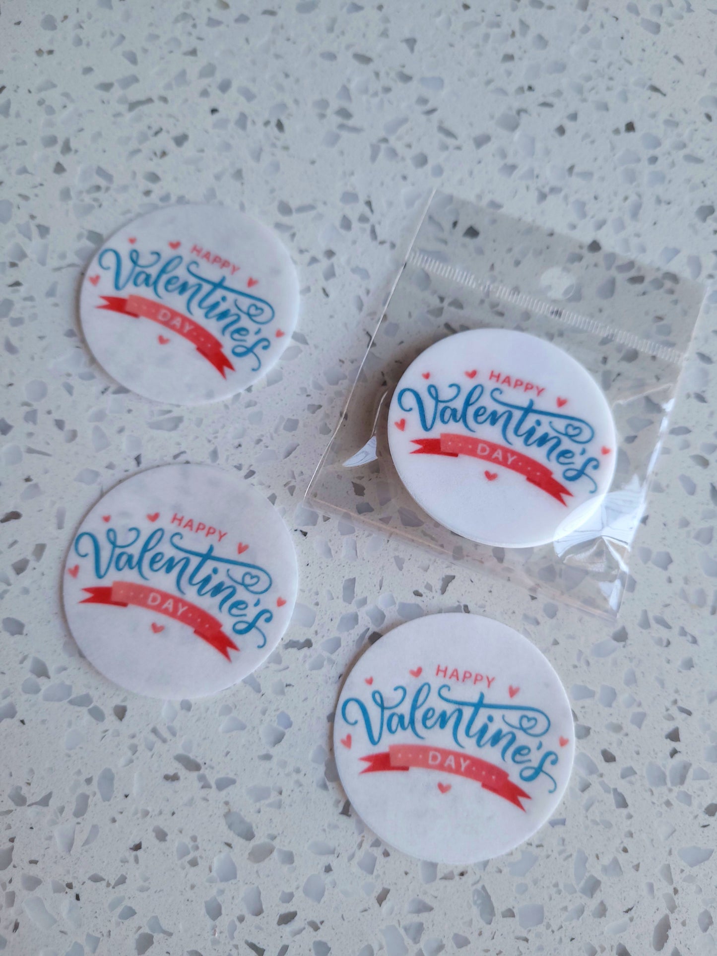 Edible Wafer Paper Pre-cut Toppers Valentines #03