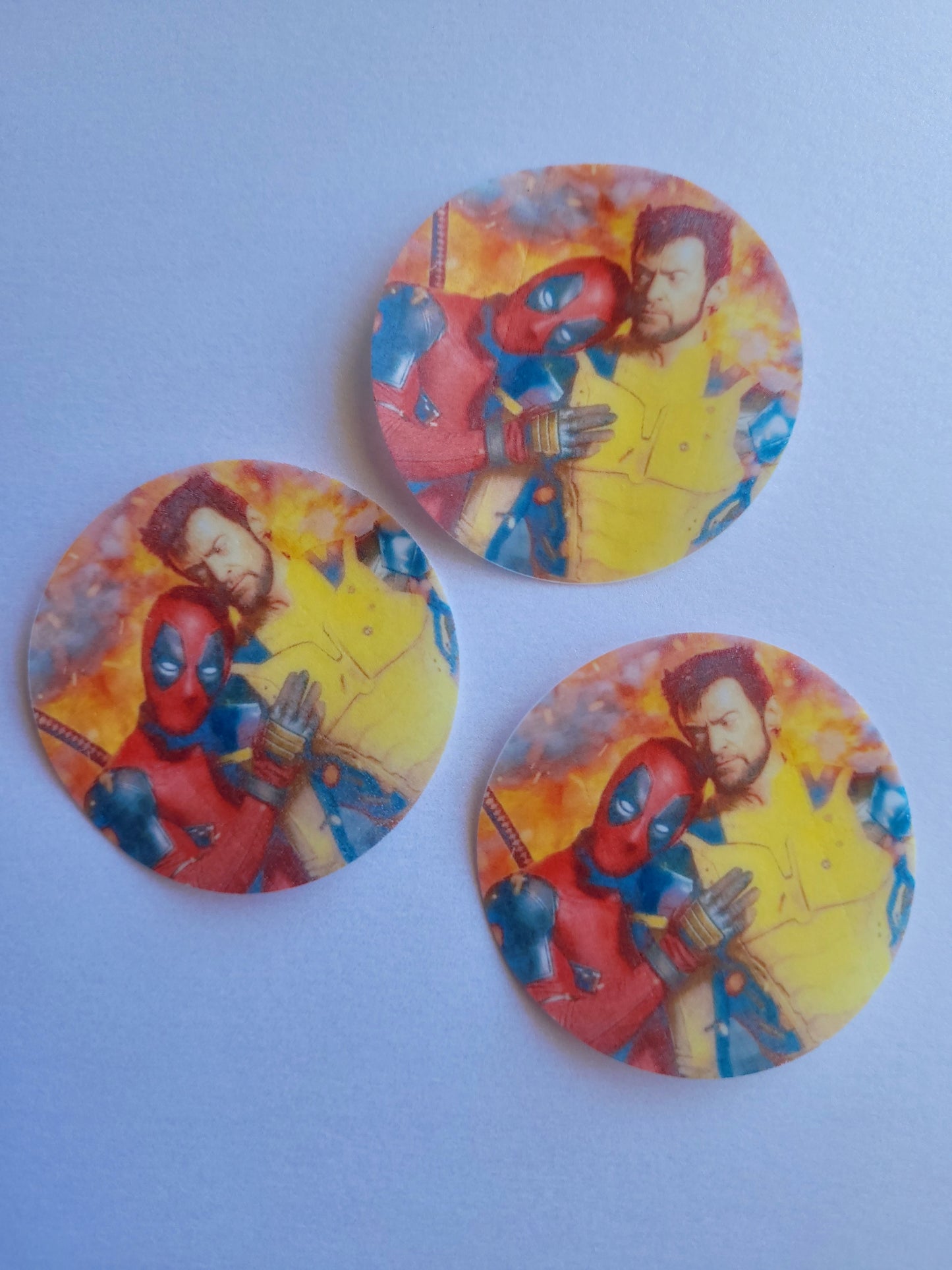 Edible Wafer Paper Pre-cut Toppers Deadpool / Wolverine #01