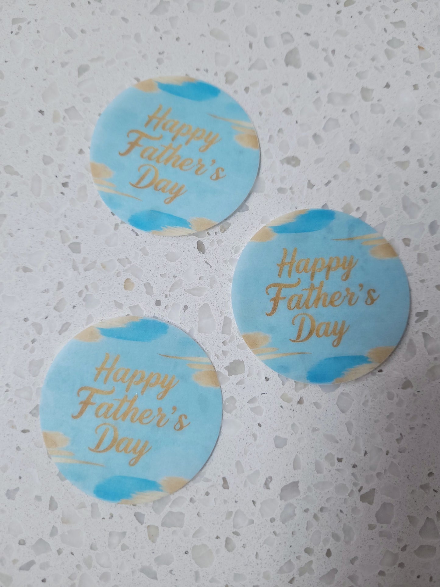 Edible Wafer Paper Pre-cut Toppers Father's Day #01