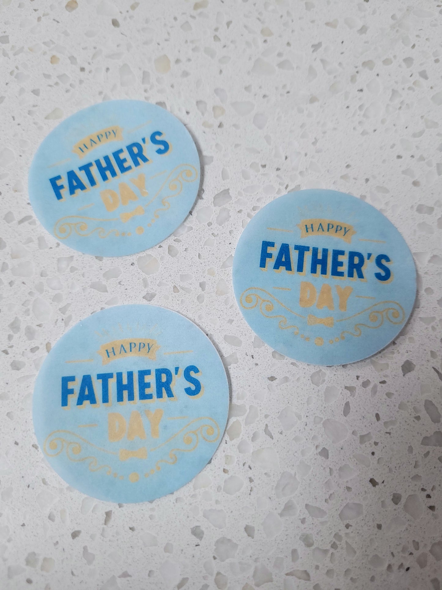 Edible Wafer Paper Pre-cut Toppers Father's Day #02