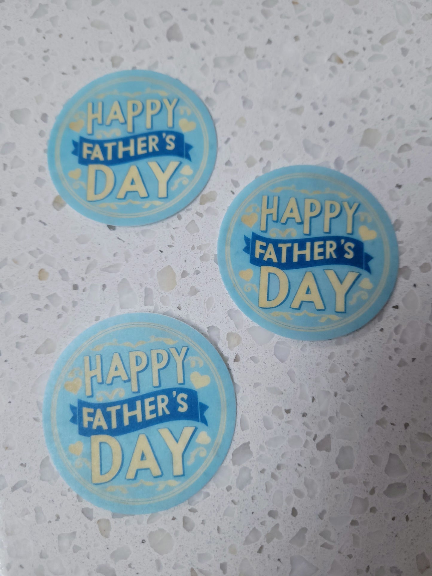 Edible Wafer Paper Pre-cut Toppers Father's Day #03