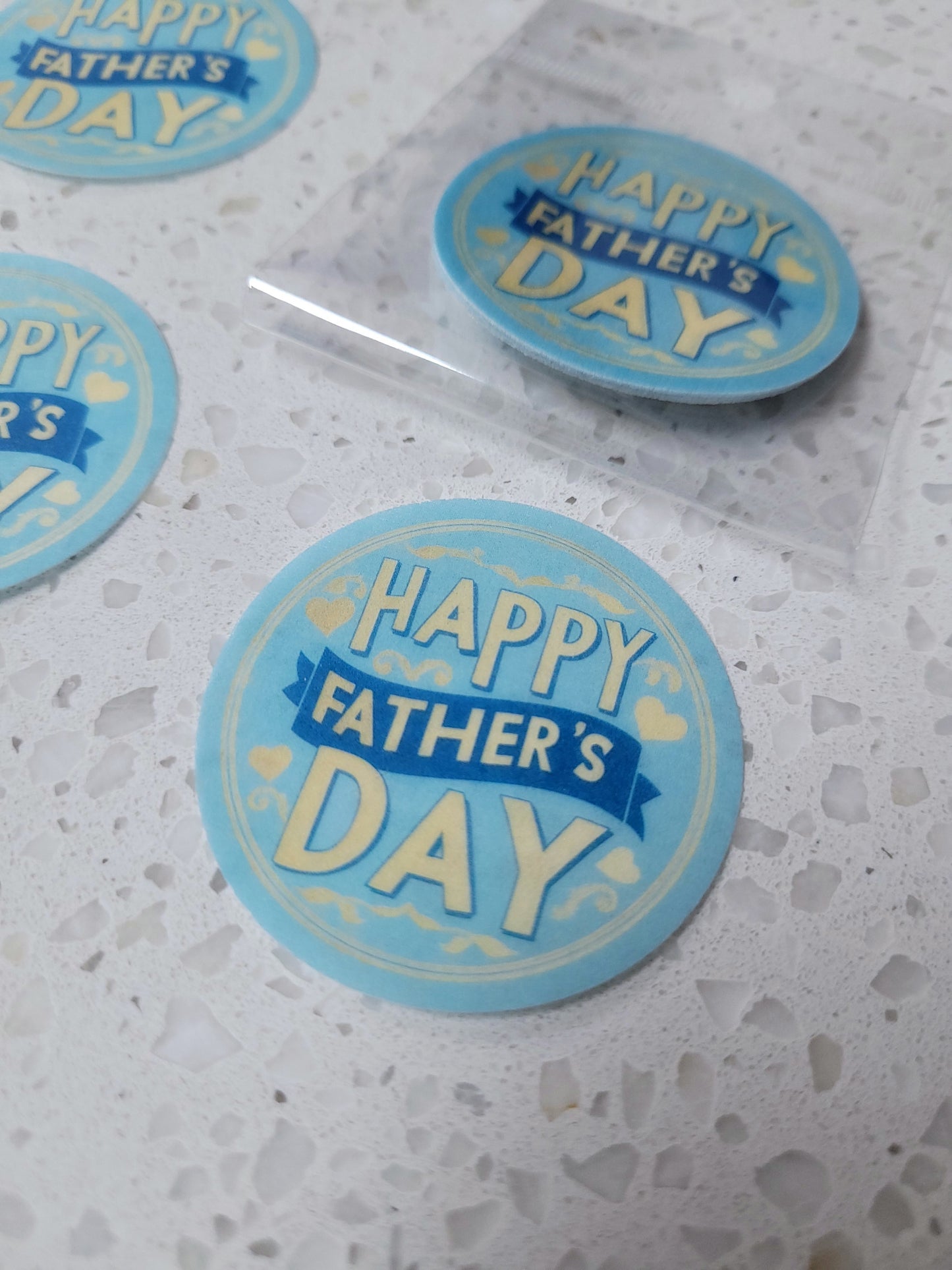 Edible Wafer Paper Pre-cut Toppers Father's Day #03