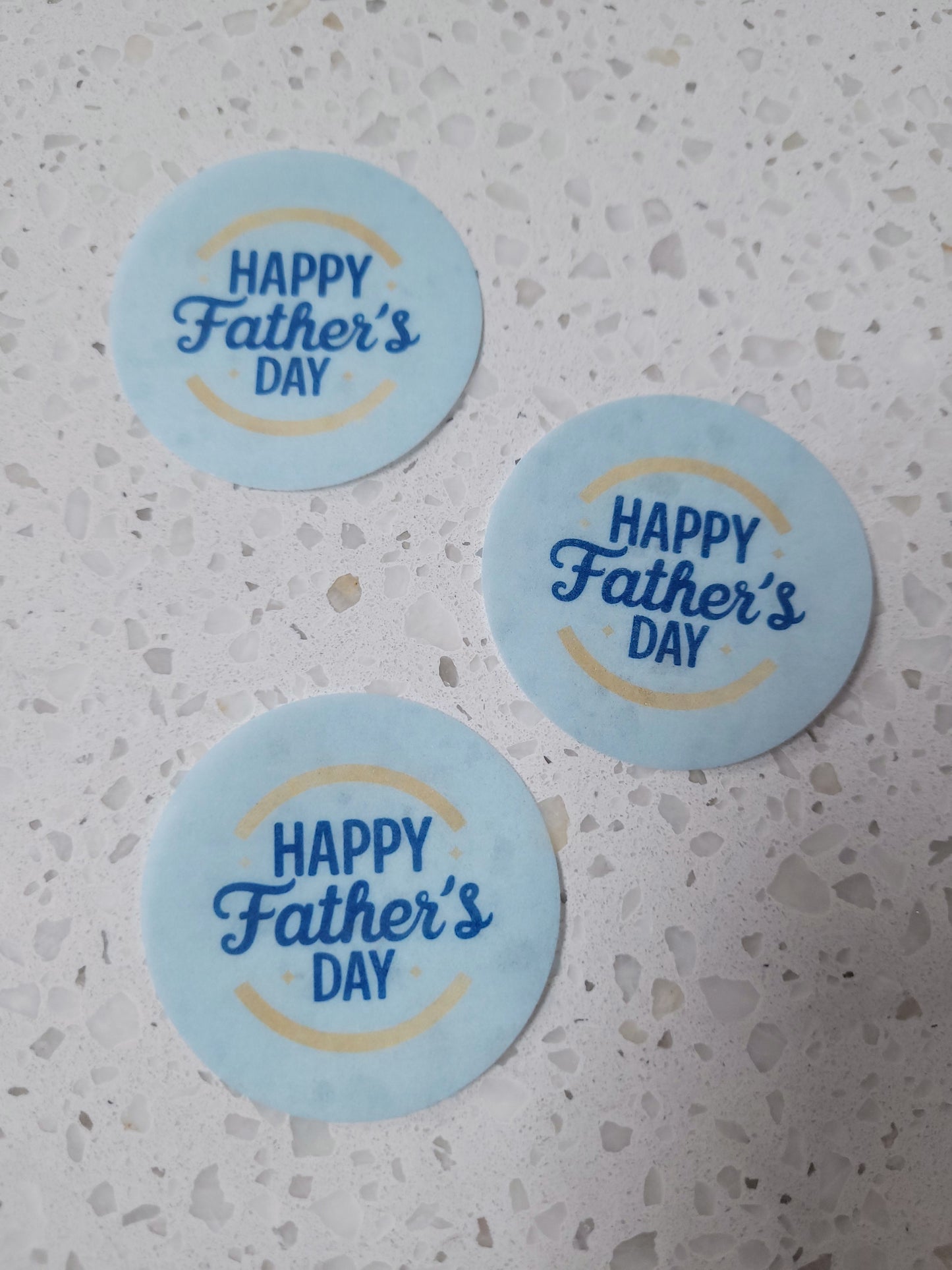 Edible Wafer Paper Pre-cut Toppers Father's Day #04