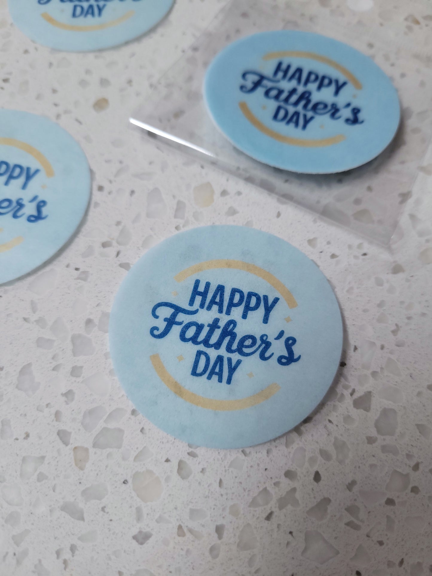 Edible Wafer Paper Pre-cut Toppers Father's Day #04