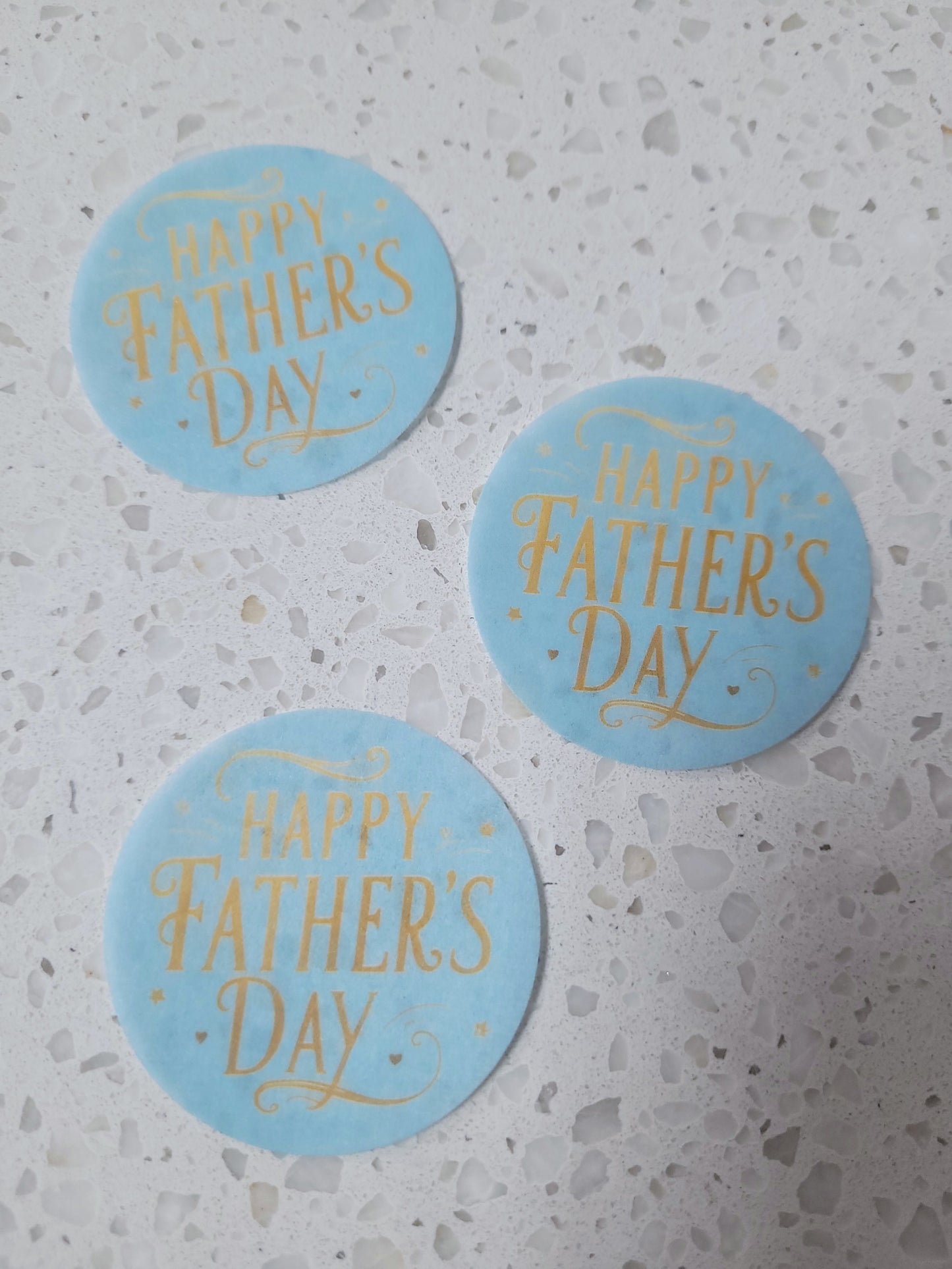 Edible Wafer Paper Pre-cut Toppers Father's Day #05