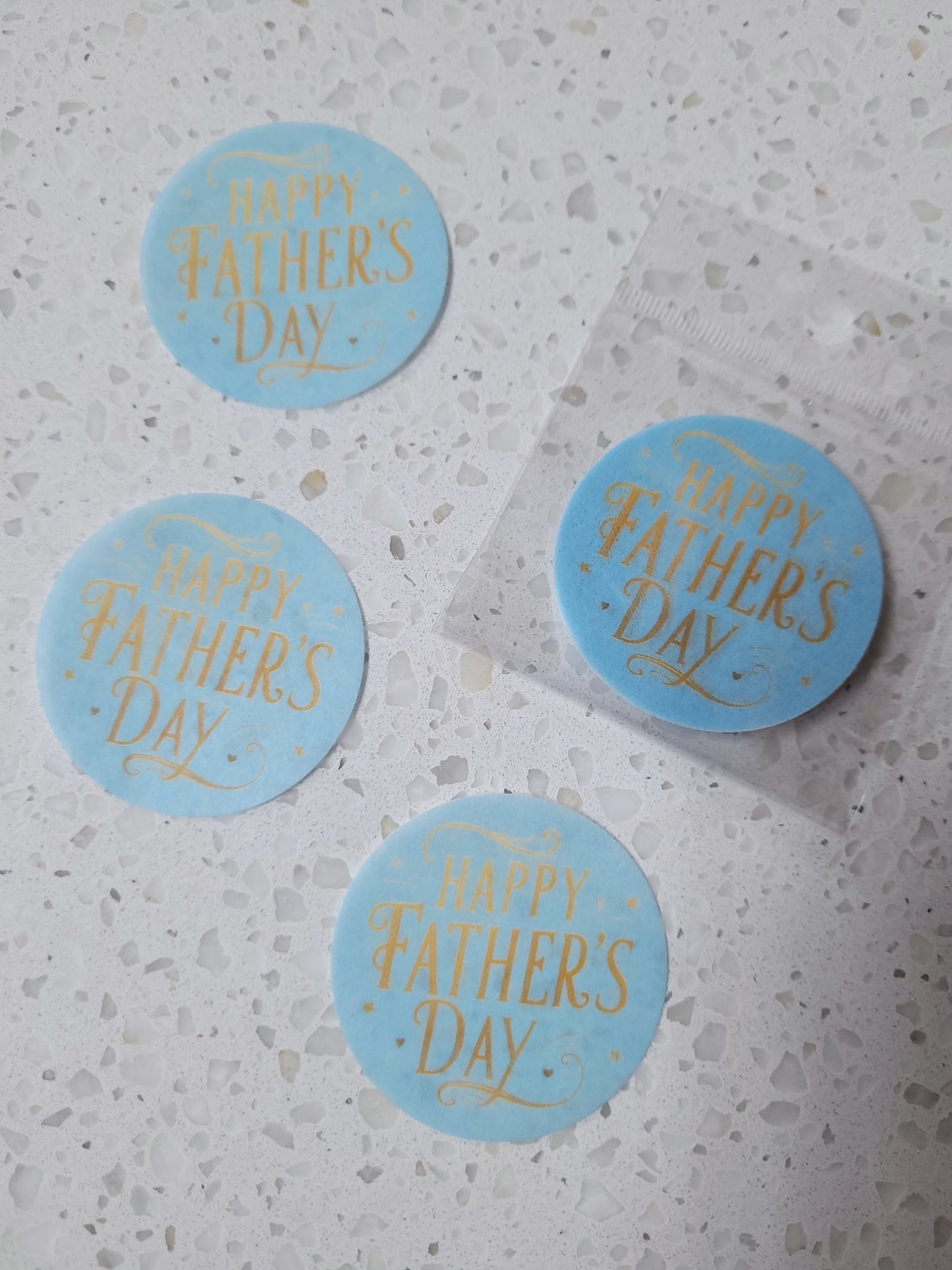 Edible Wafer Paper Pre-cut Toppers Father's Day #05
