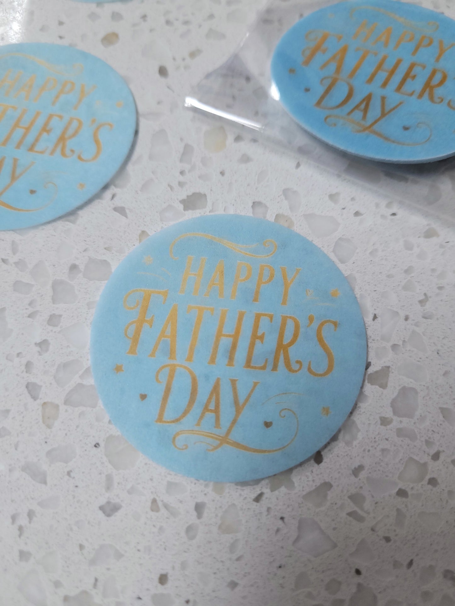Edible Wafer Paper Pre-cut Toppers Father's Day #05