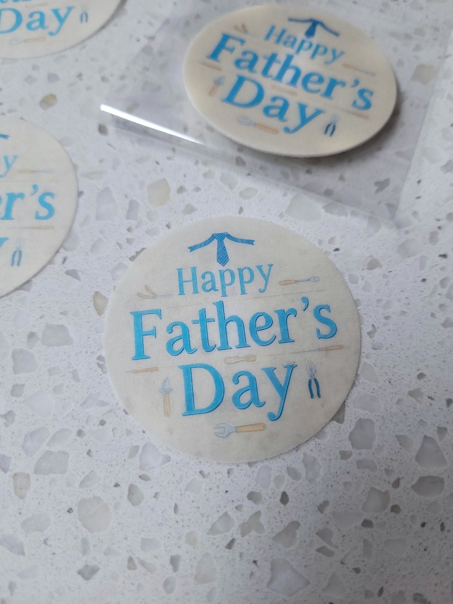 Edible Wafer Paper Pre-cut Toppers Father's Day #06
