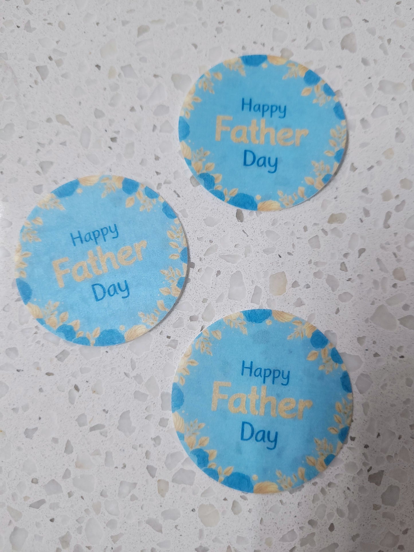 Edible Wafer Paper Pre-cut Toppers Father's Day #07