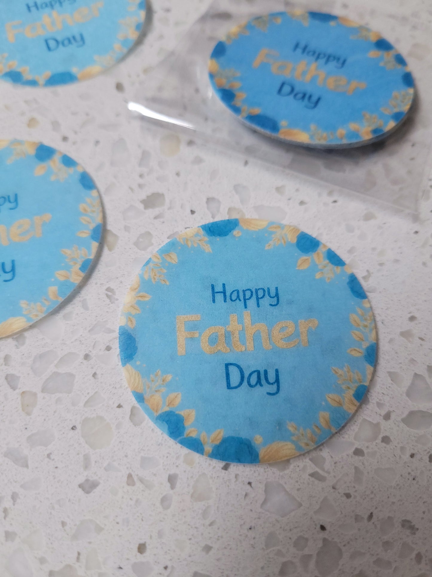 Edible Wafer Paper Pre-cut Toppers Father's Day #07