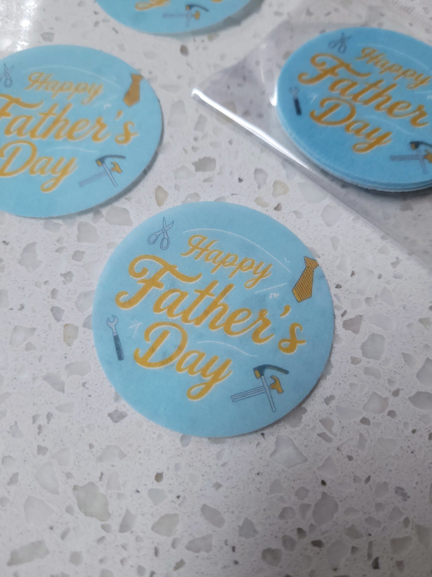 Edible Wafer Paper Pre-cut Toppers Father's Day #08