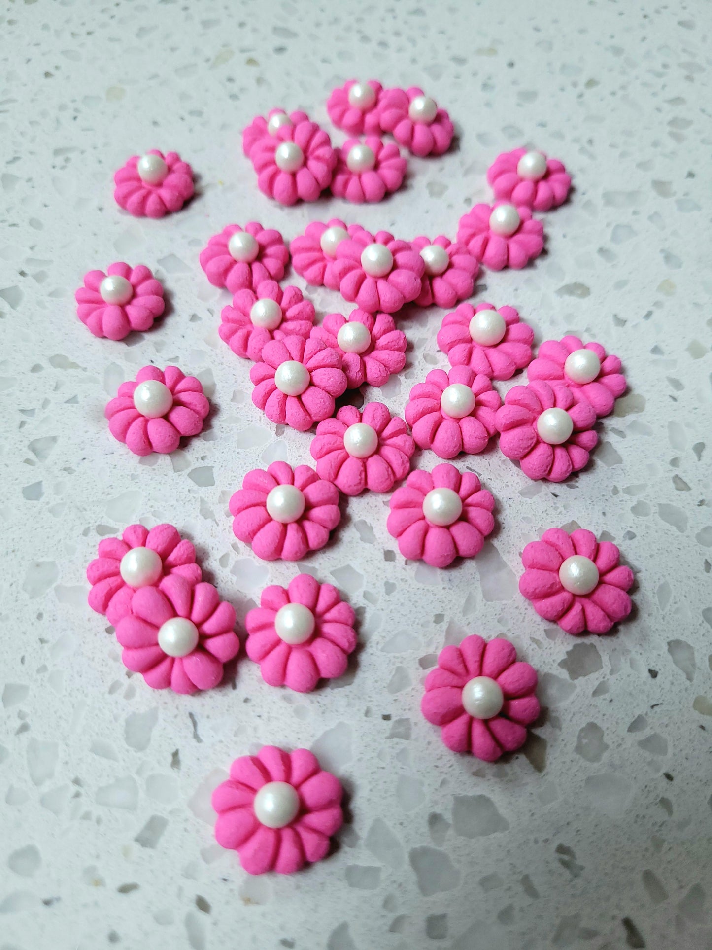 Mini Flower #01 - Pink 30pcs Edible Cake Decorations