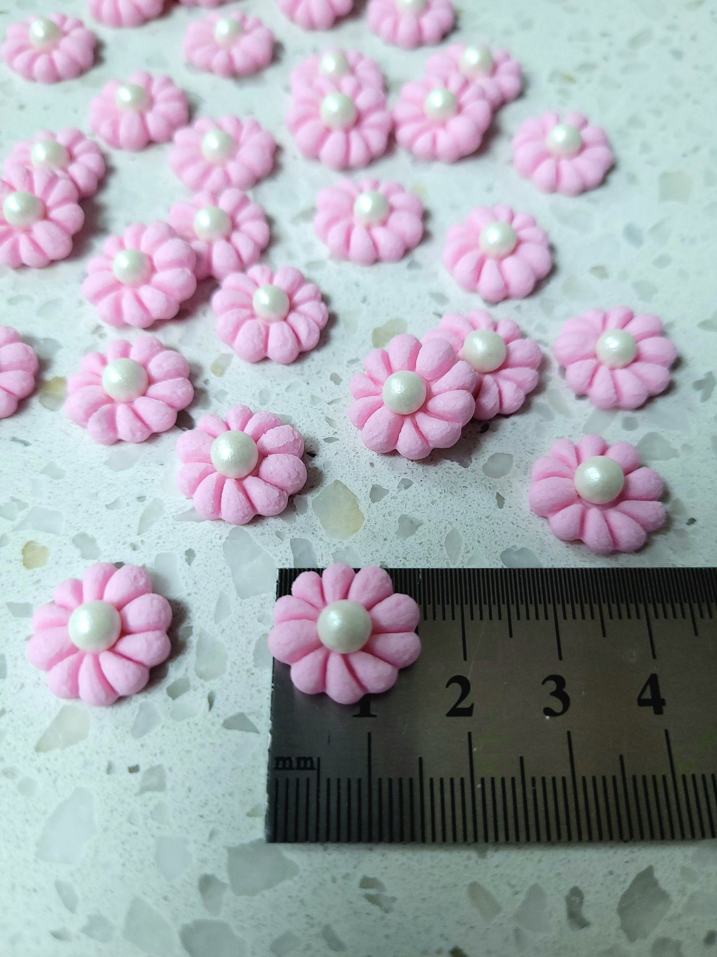 Mini Flower #01 - Pastel Pink 30pcs Edible Cake Decorations