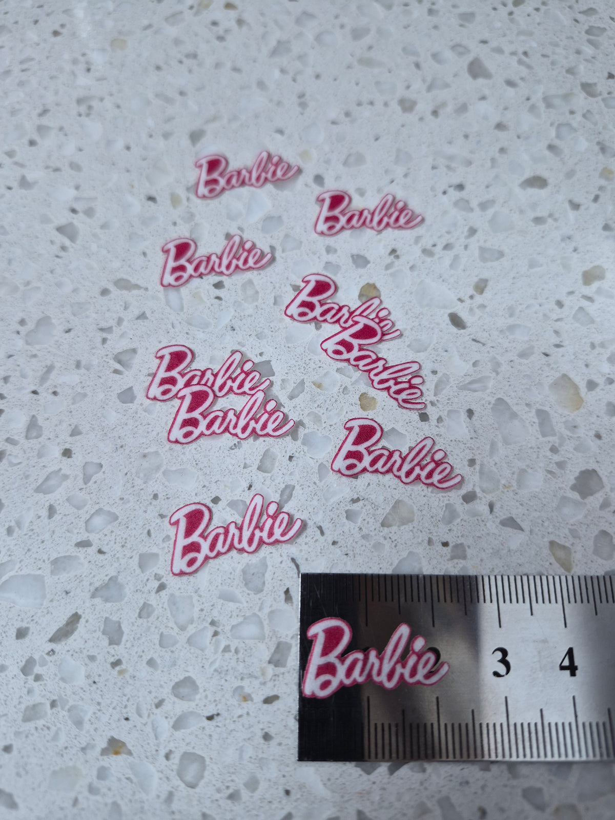 Barbie 02 Length 2.2cm Edible Wafer Paper Cutouts - Set of 10