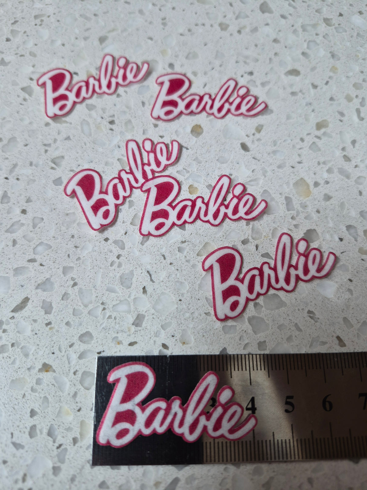Barbie 01 Length 4.2cm Edible Wafer Paper Cutouts - Set of 6