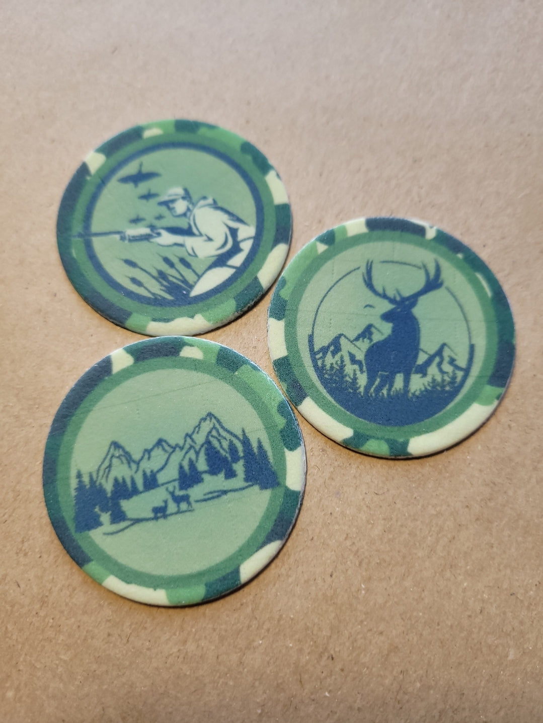 Hunting Theme Edible Cupcake / Biscuit Topper Decorations Set - 24 Piece