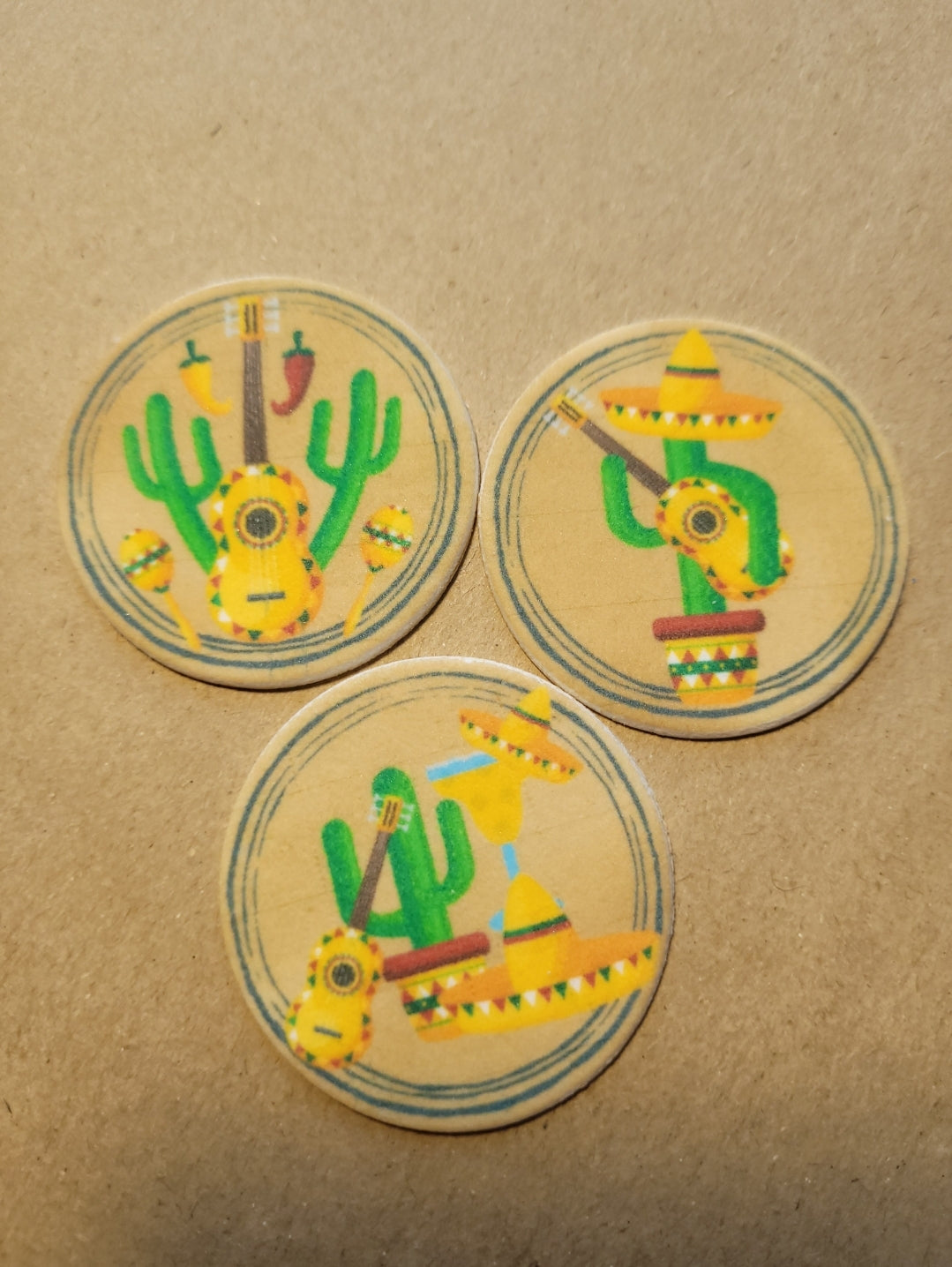 Fiesta Theme Edible Cupcake / Biscuit Topper Decorations Set - 24 Piece