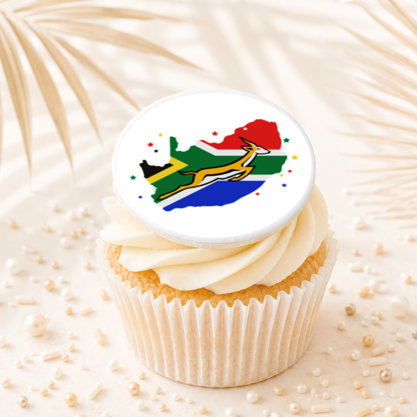 Rugby SA Springbok 03 Cupcake Topper Edible Cake Decorations