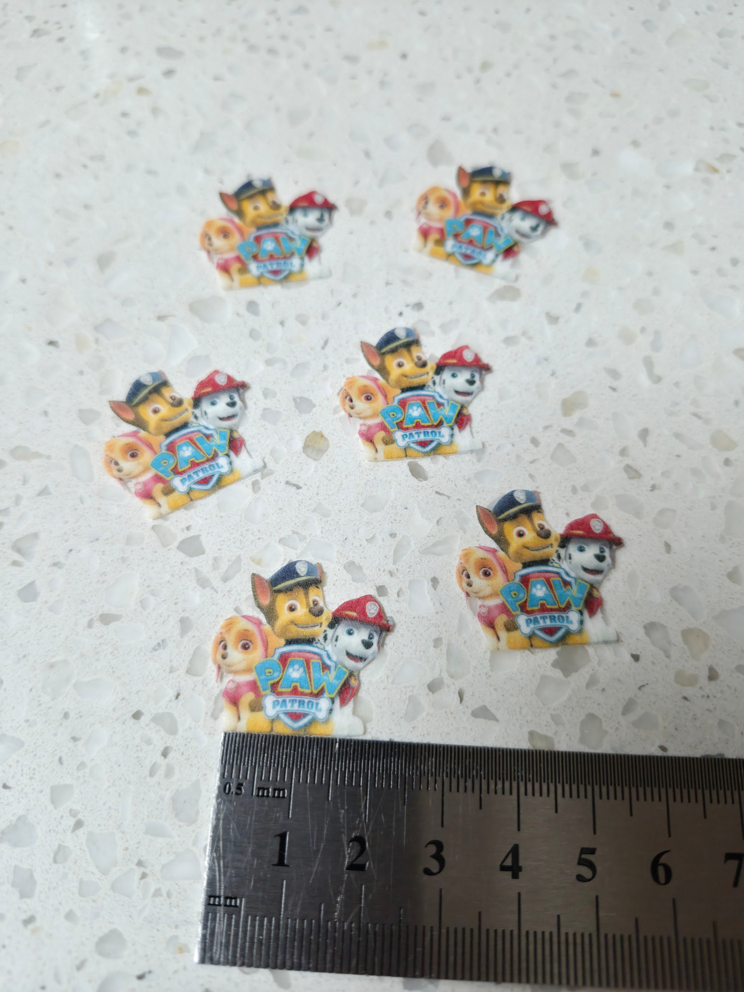 Paw Patrol #02 Length 2.5cm Wafer Paper Cutouts - Set of 6