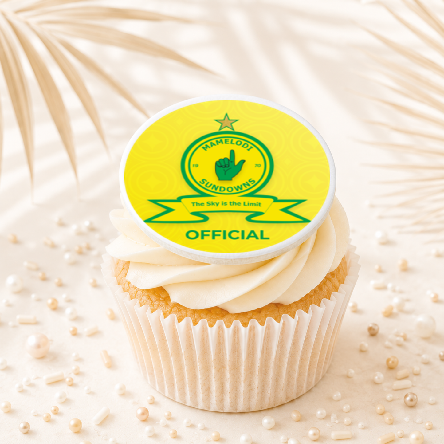 Soccer Sundowns Cupcake Topper Edible Cake Decorations