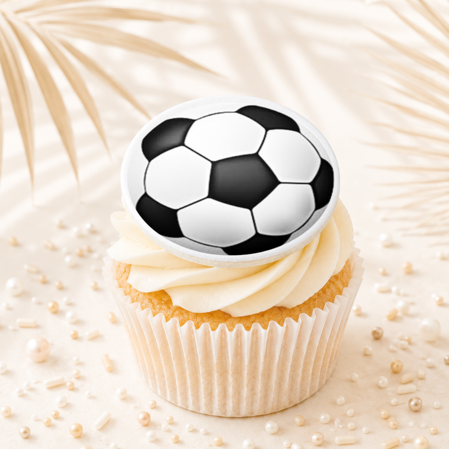 Soccer Ball 02 Cupcake Topper Edible Cake Decorations