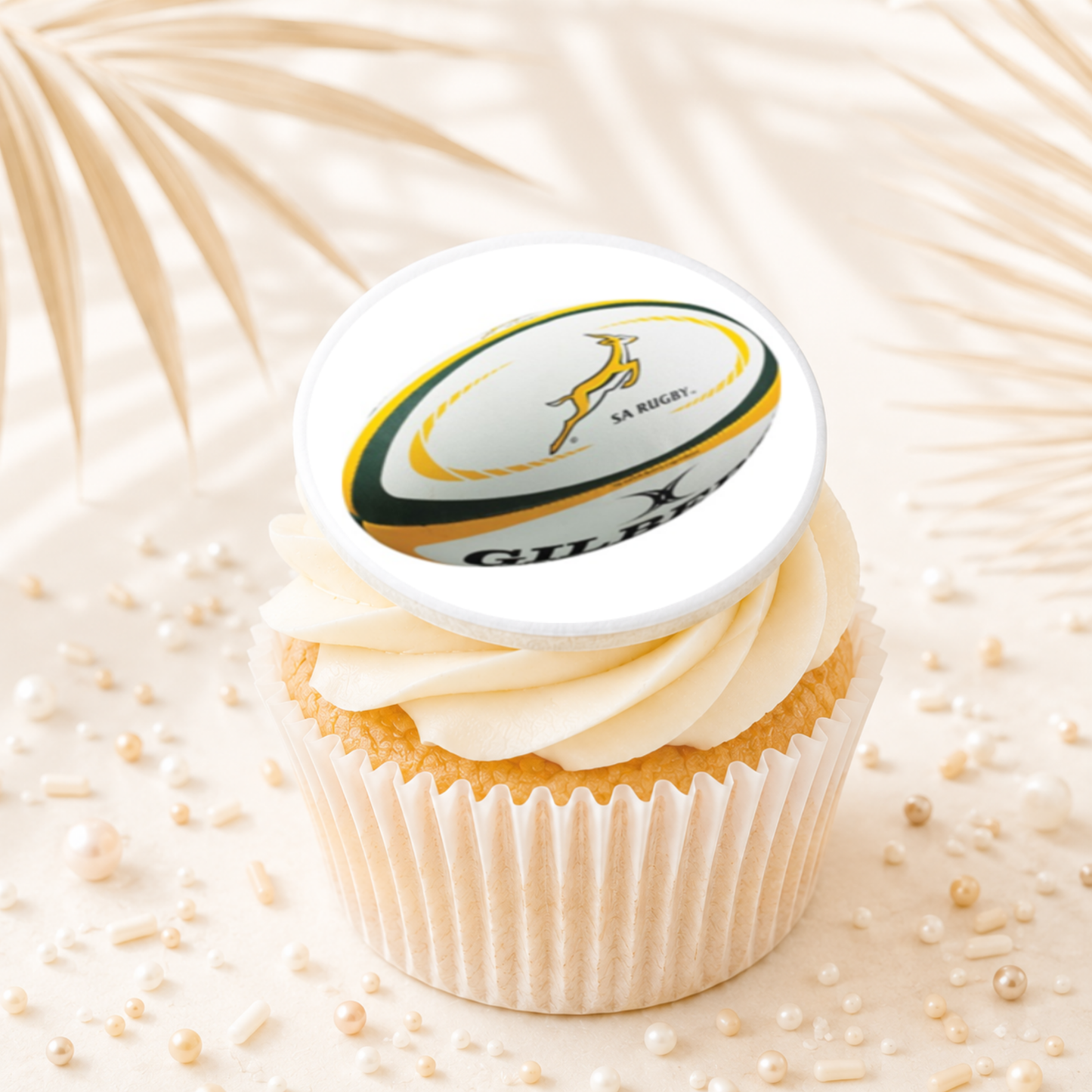 Rugby SA Springbok 02 Cupcake Topper Edible Cake Decorations