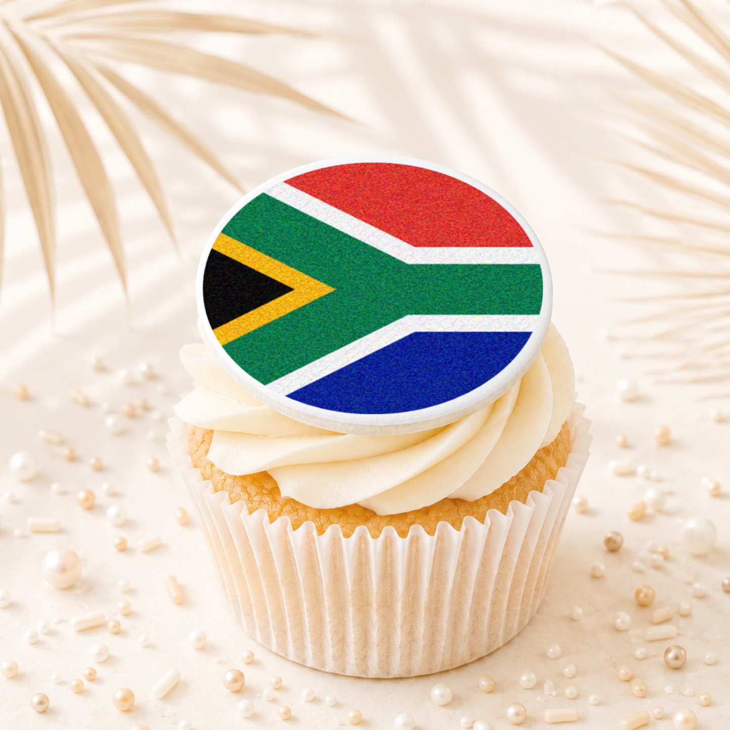 SA Flag Cupcake Topper Edible Cake Decorations
