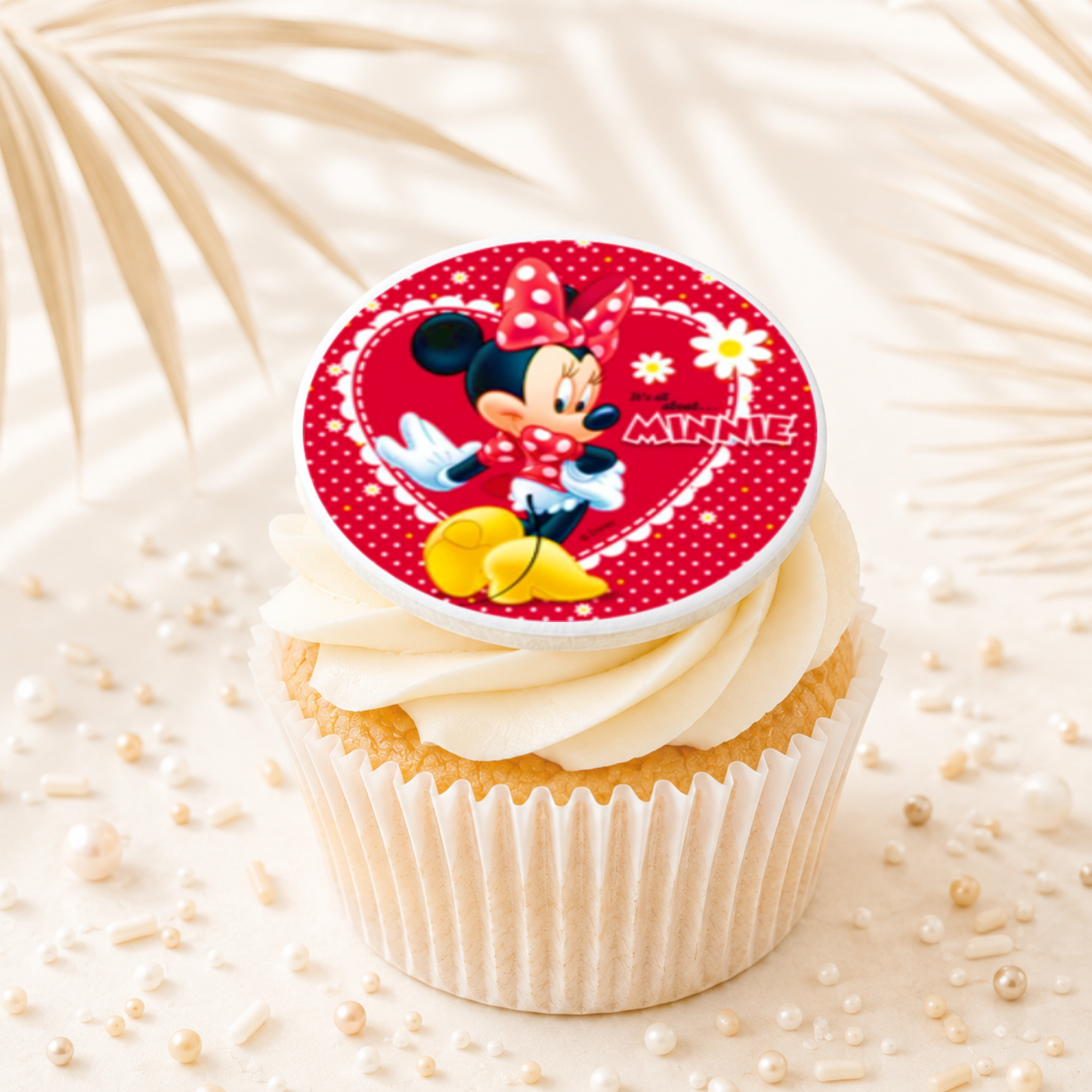 Minnie Mouse 12 Cupcake Topper Edible Cake Decorations