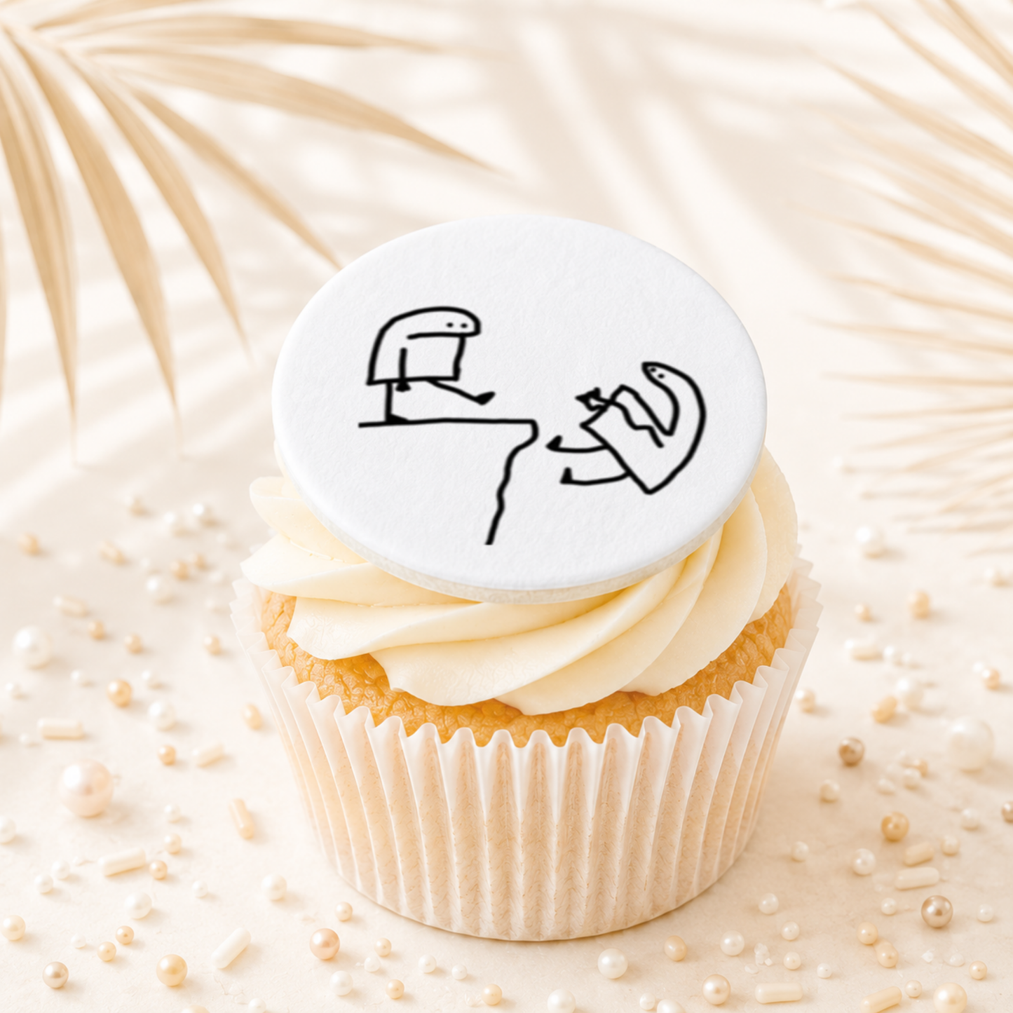 Flork Meme Kicking Cupcake Topper Edible Cake Decorations