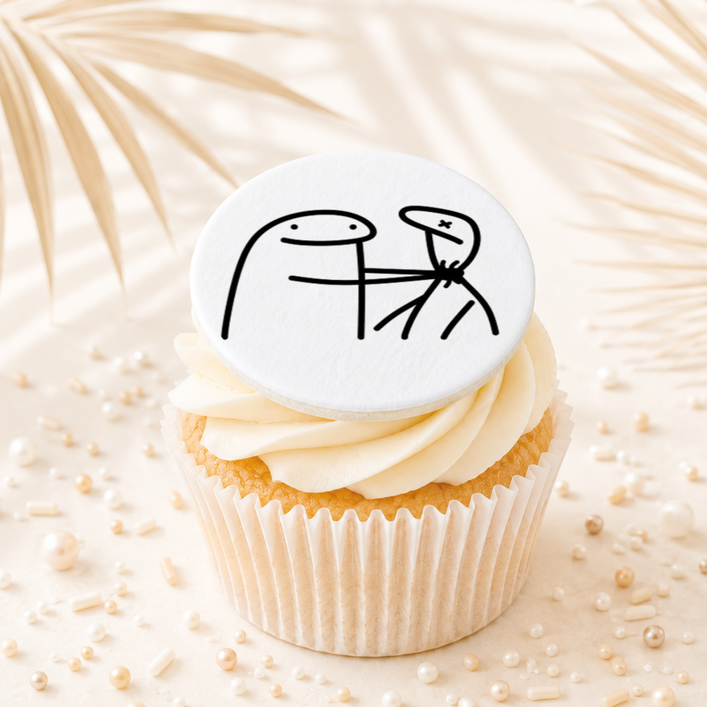 Flork Meme Choking Cupcake Topper Edible Cake Decorations