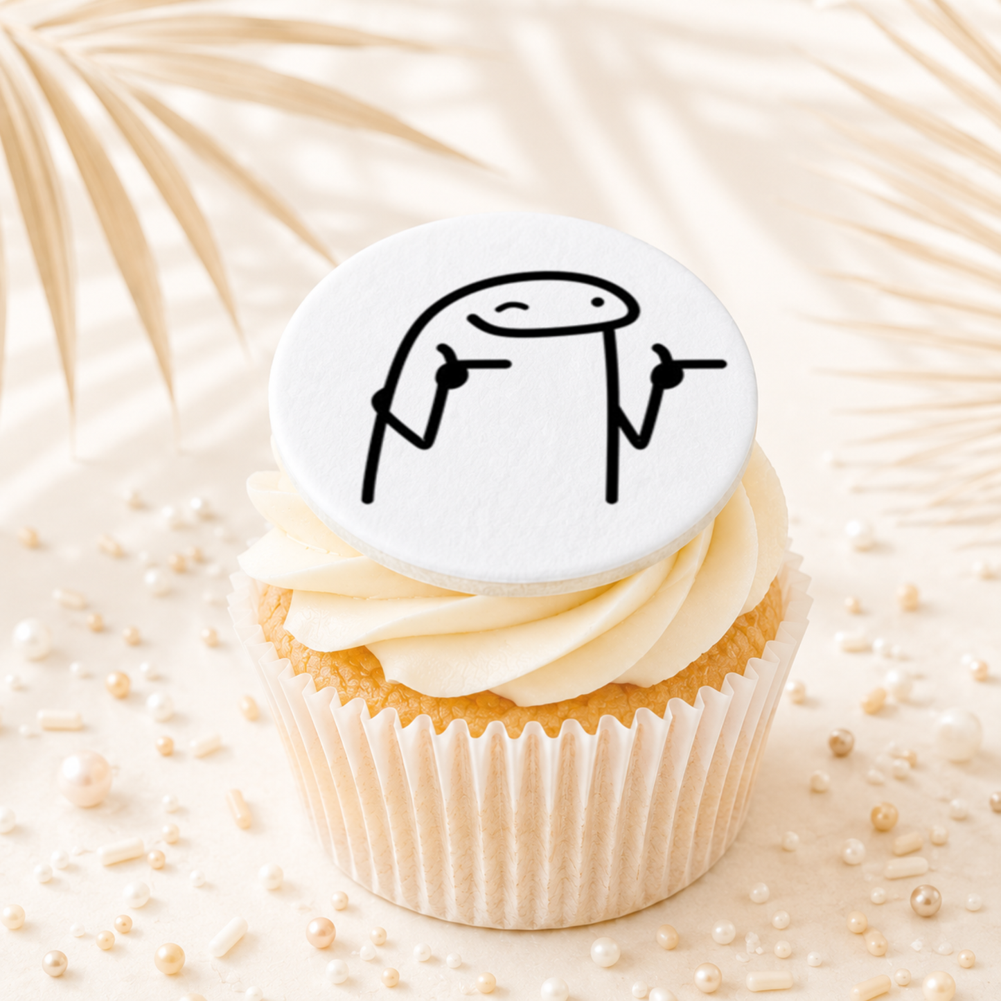 Flork Meme Cool Fingers Cupcake Topper Edible Cake Decorations