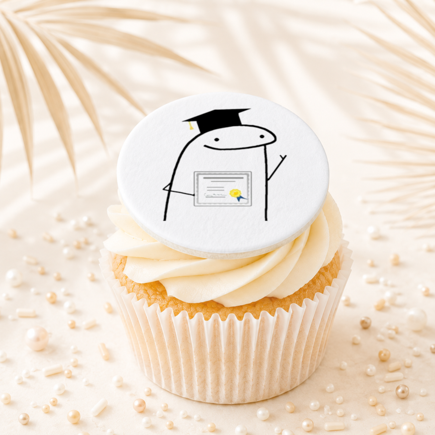 Flork Meme Graduation Topper Edible Cake Decorations
