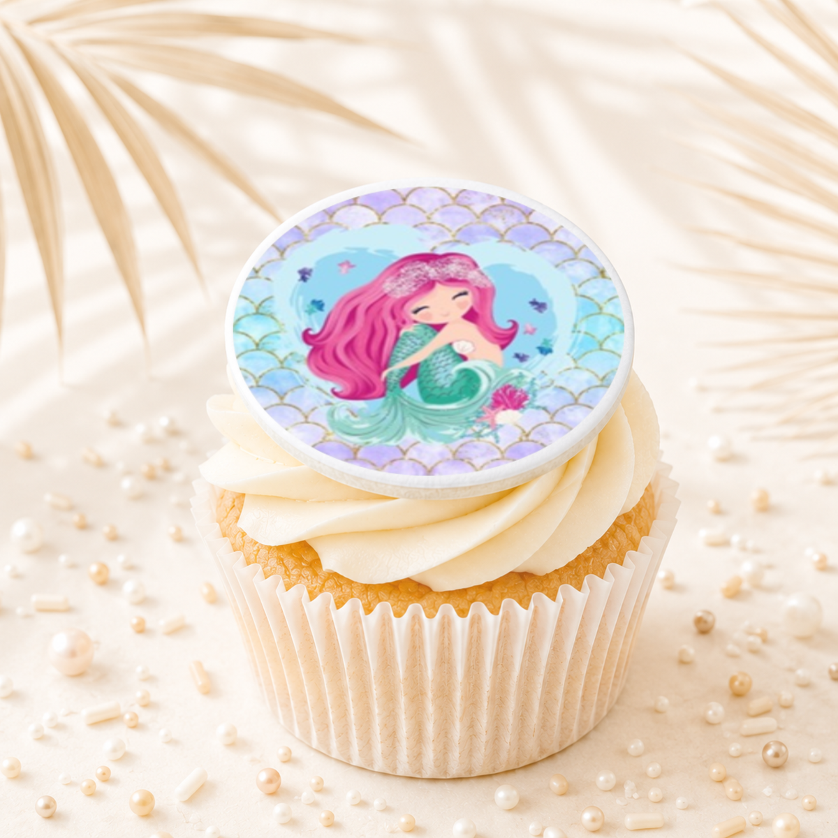 Mermaid 01 Cupcake Topper Edible Cake Decorations