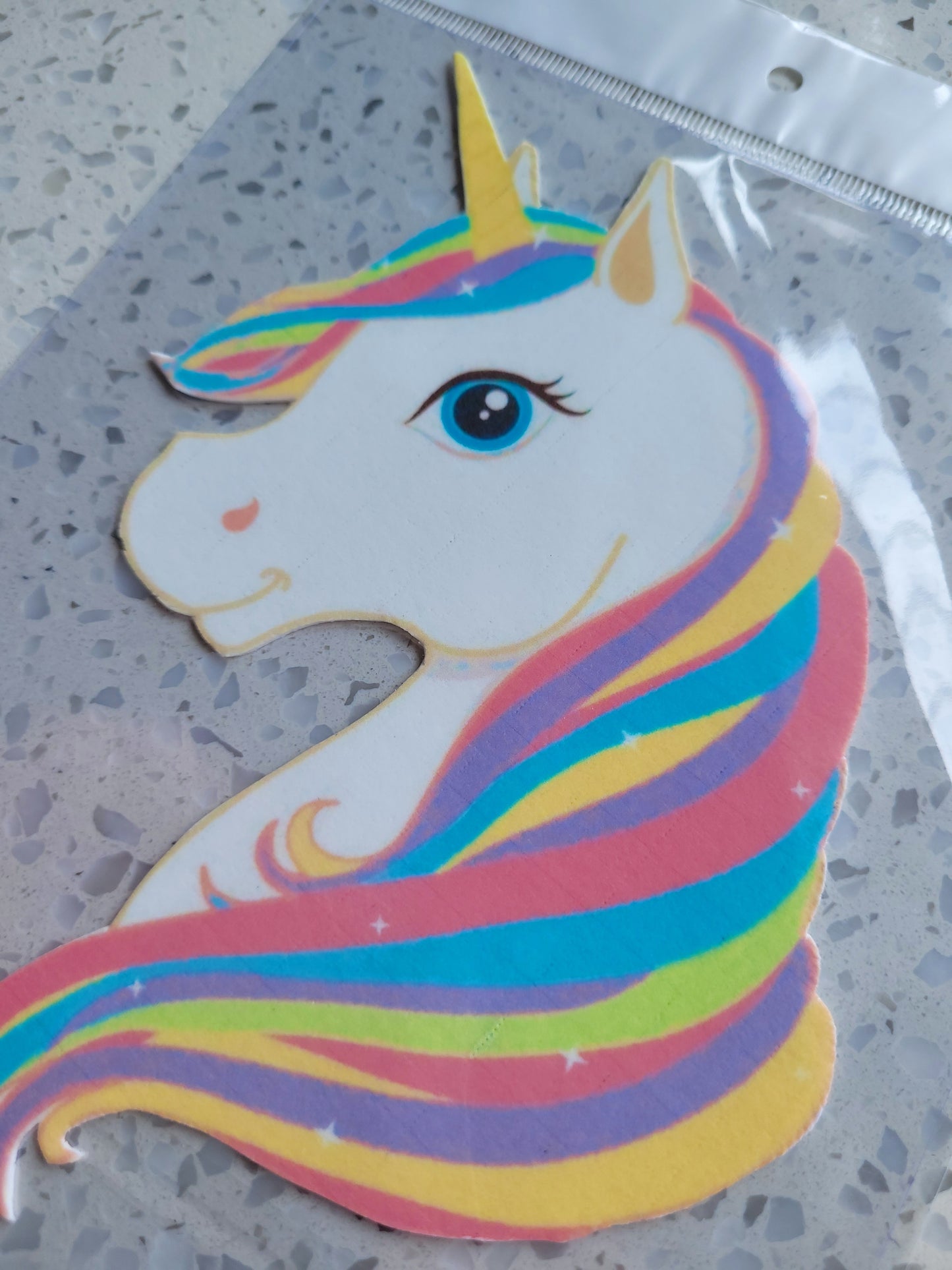 Fondant Cut Out Unicorn #01 Height 19cm