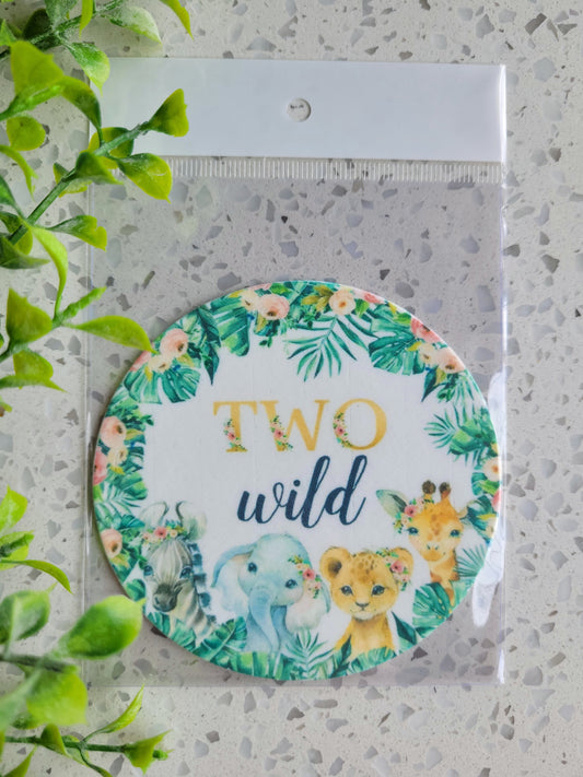 Assorted Size Fondant Topper Wild Two #01