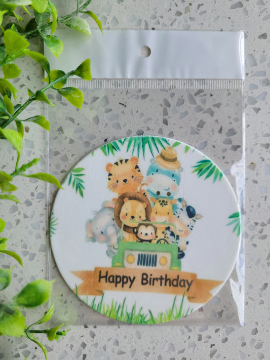 Assorted Size Fondant Topper Safari Animals #02