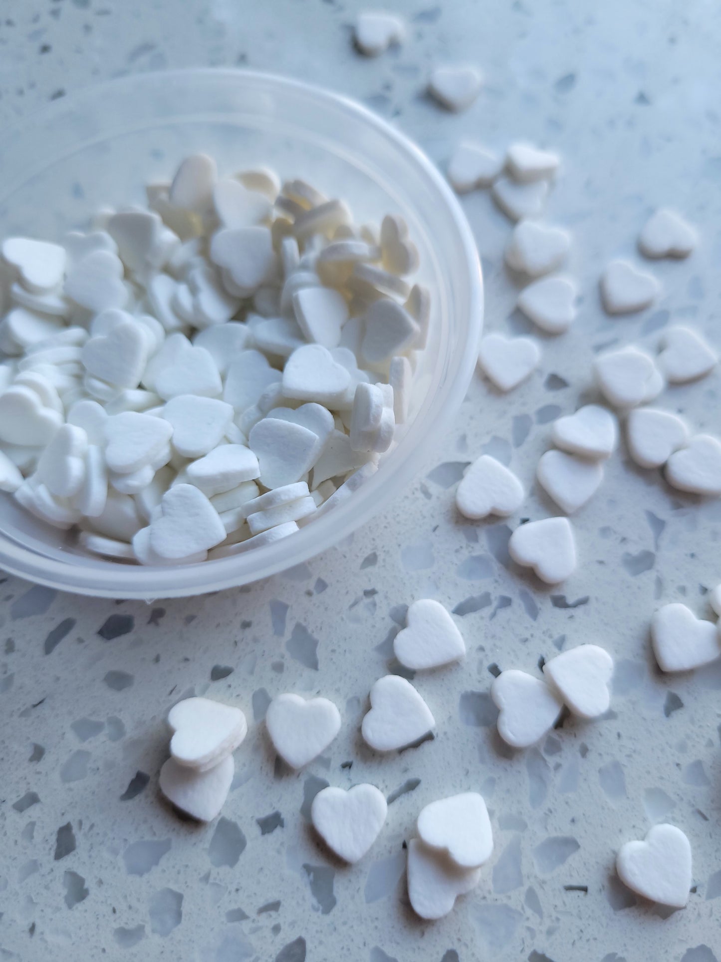 Confetti Cake Sprinkles Hearts - White 20g