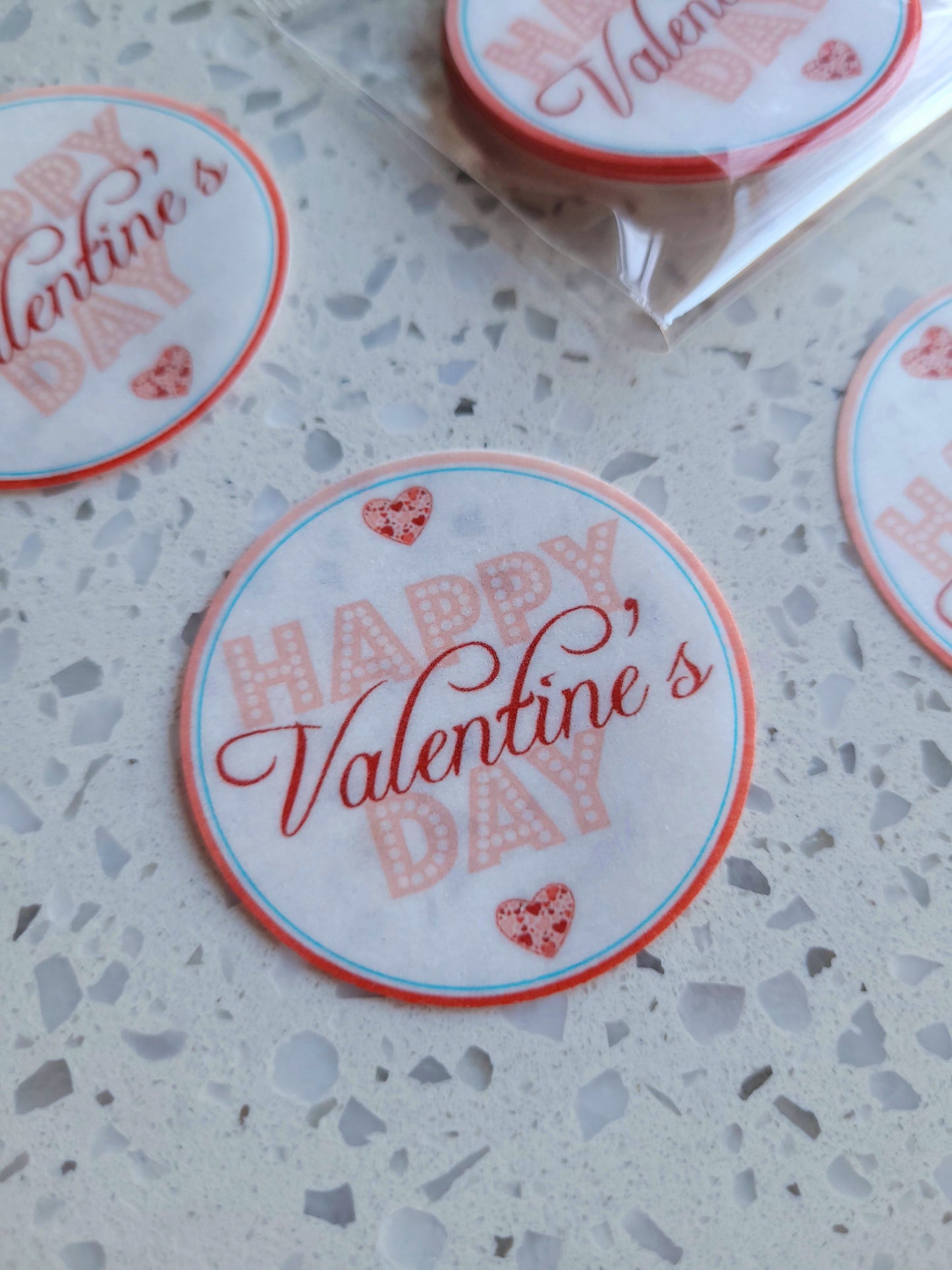 Edible Wafer Paper Pre-cut Toppers Valentines #01