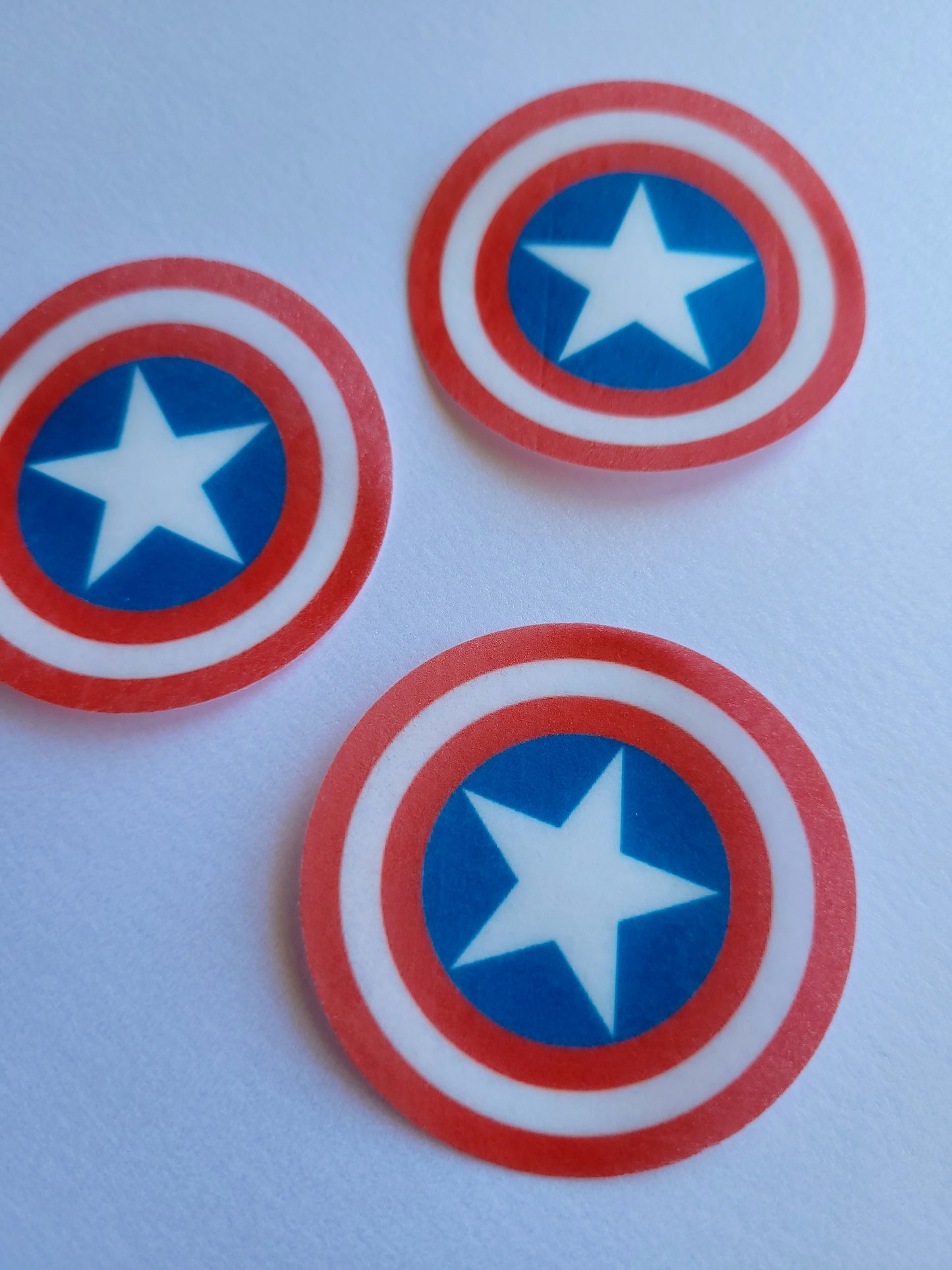 Edible Wafer Paper Pre-cut Toppers Captain America #01