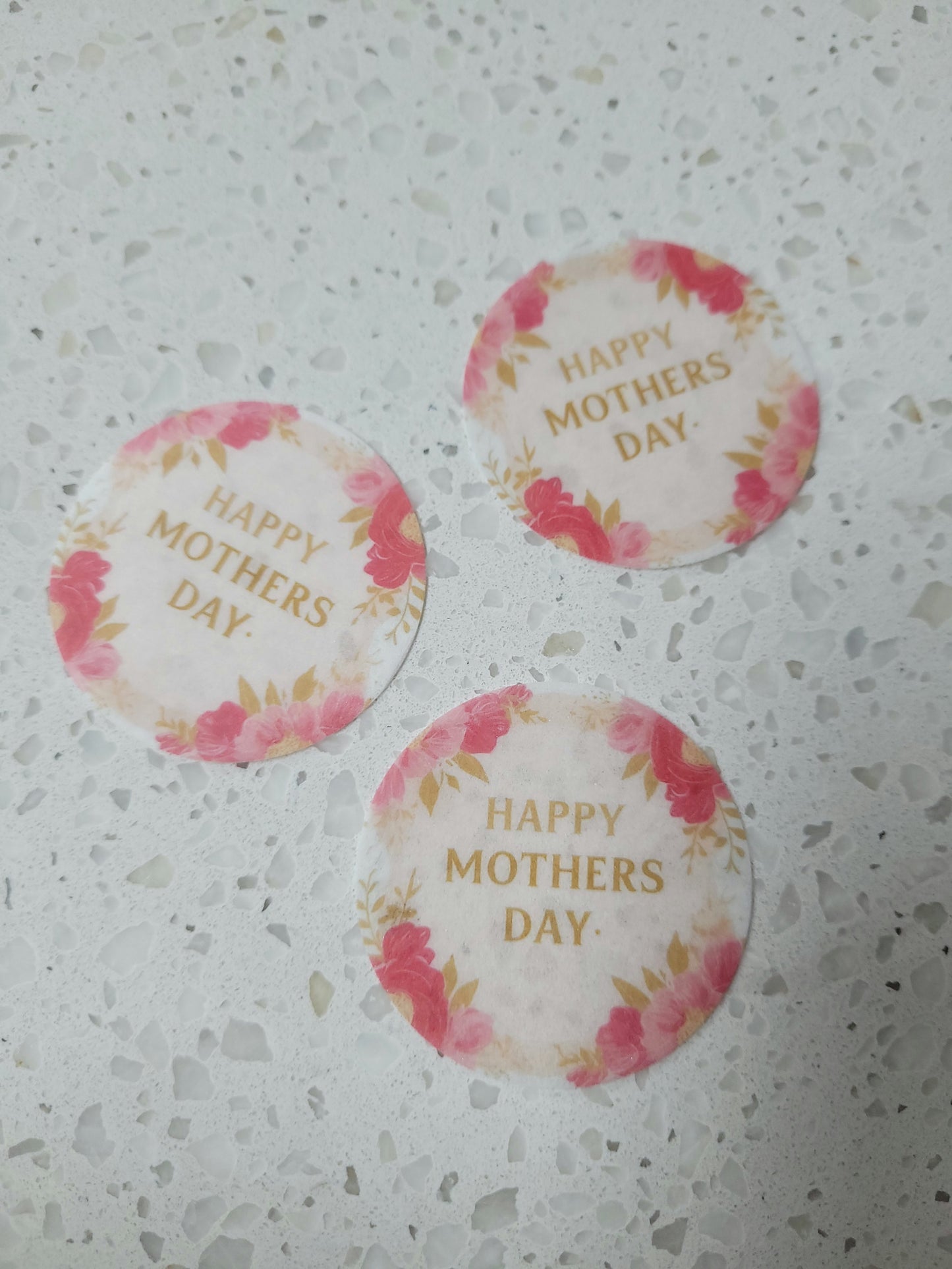 Edible Wafer Paper Pre-cut Toppers Mother's Day #01