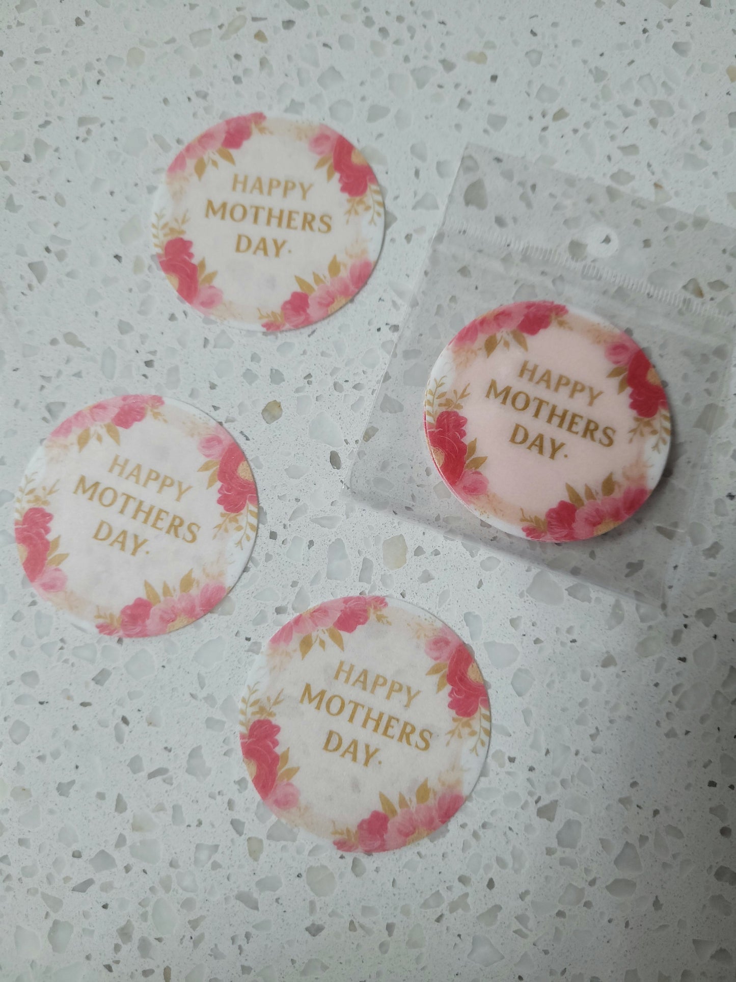 Edible Wafer Paper Pre-cut Toppers Mother's Day #01