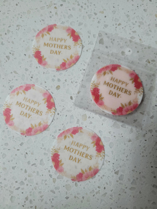 Edible Wafer Paper Pre-cut Toppers Mother's Day #01