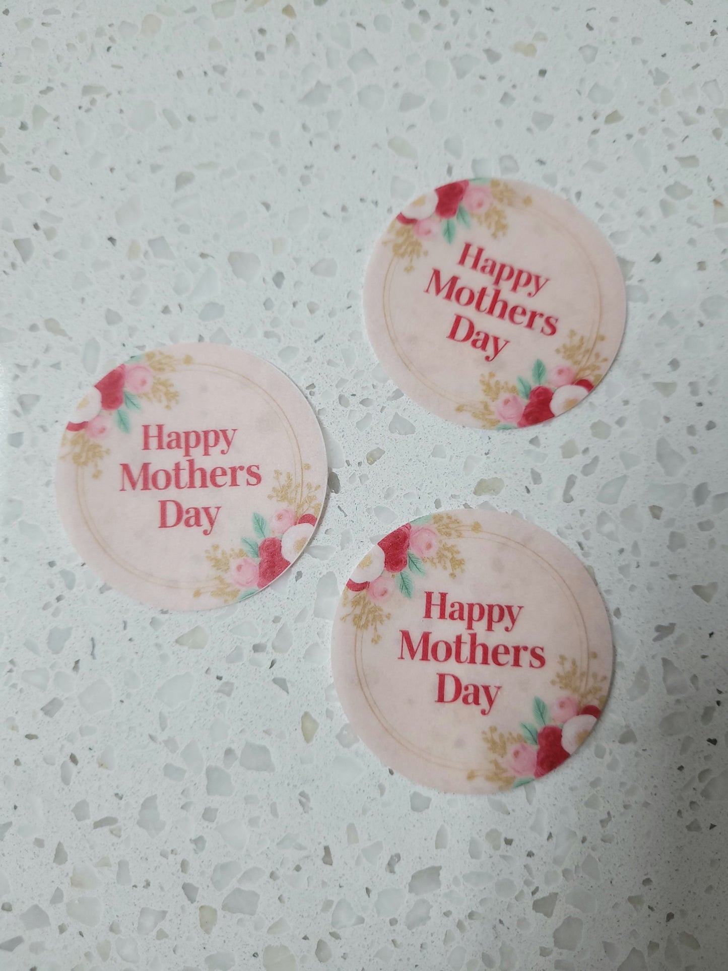Edible Wafer Paper Pre-cut Toppers Mother's Day #02