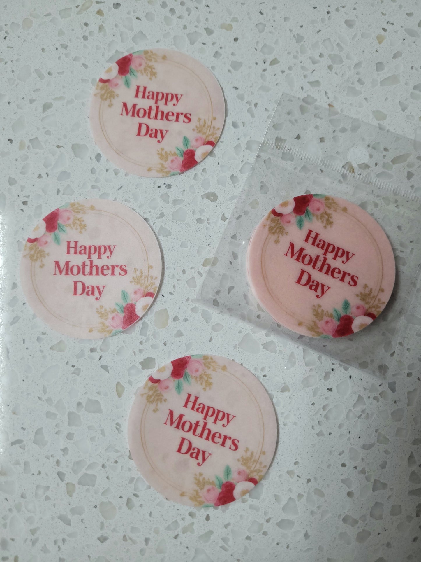 Edible Wafer Paper Pre-cut Toppers Mother's Day #02