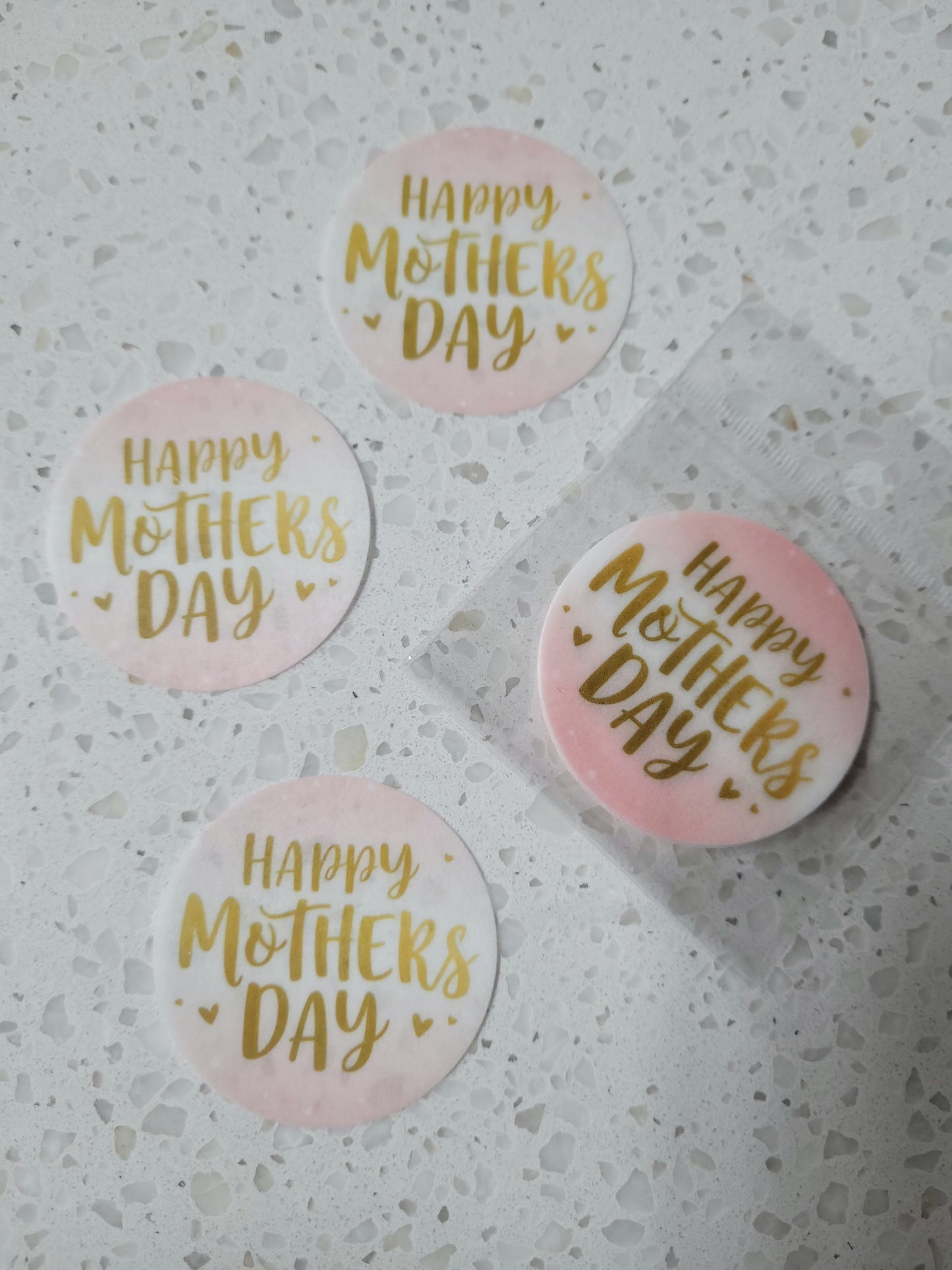 Edible Wafer Paper Pre-cut Toppers Mother's Day #04