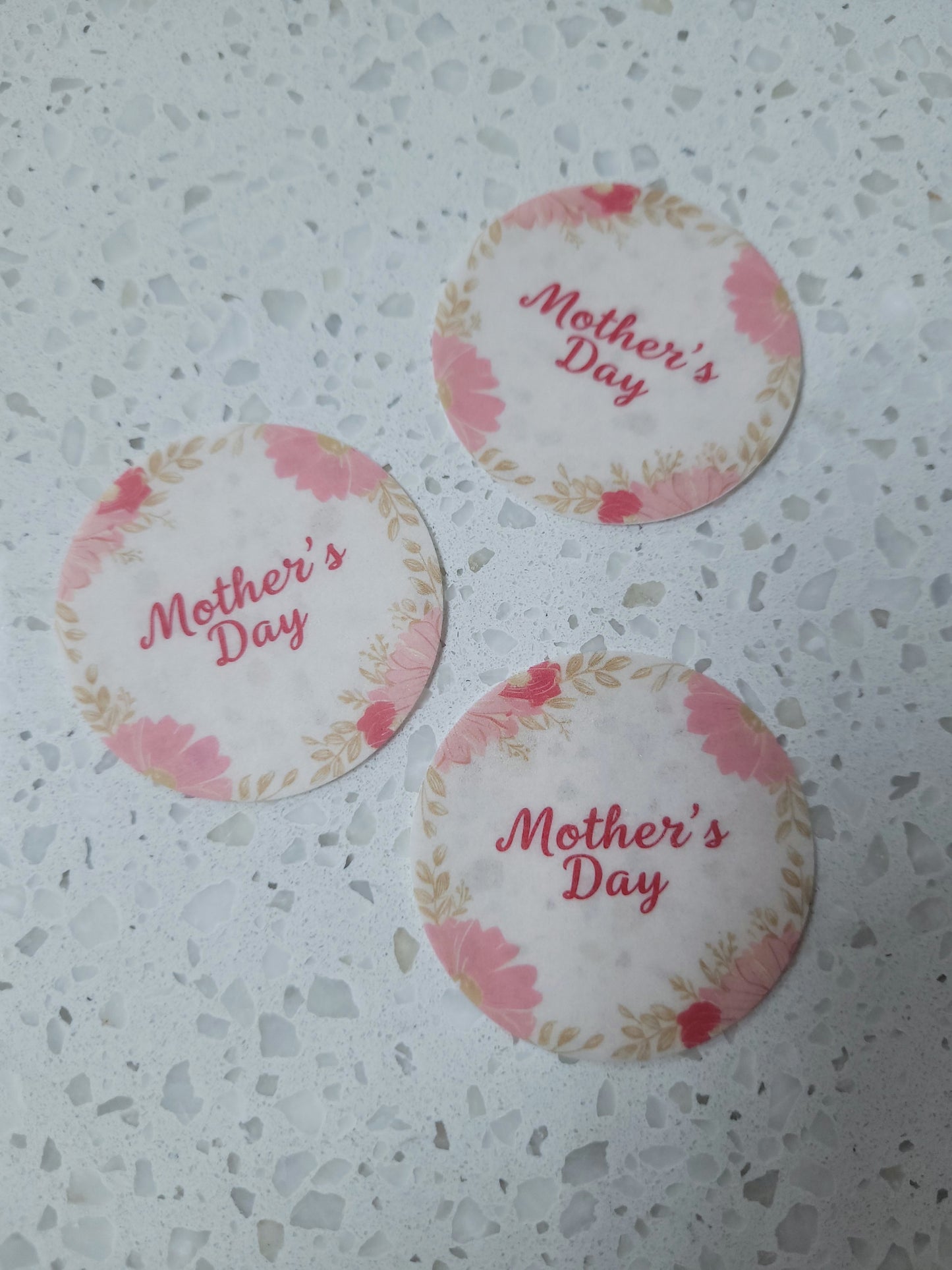 Edible Wafer Paper Pre-cut Toppers Mother's Day #07
